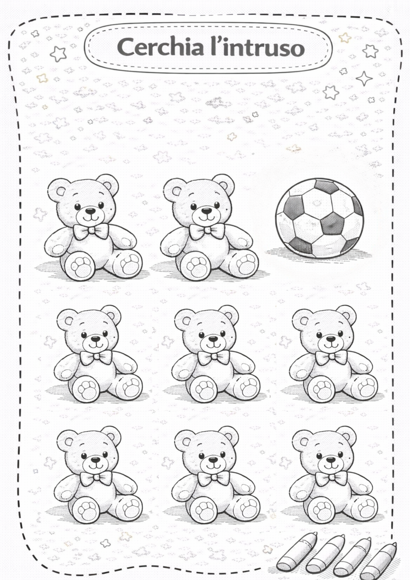 GIOCHI PER BAMBINI IN CASA - attività per bambini 3-5 anni (PDF stampabile)