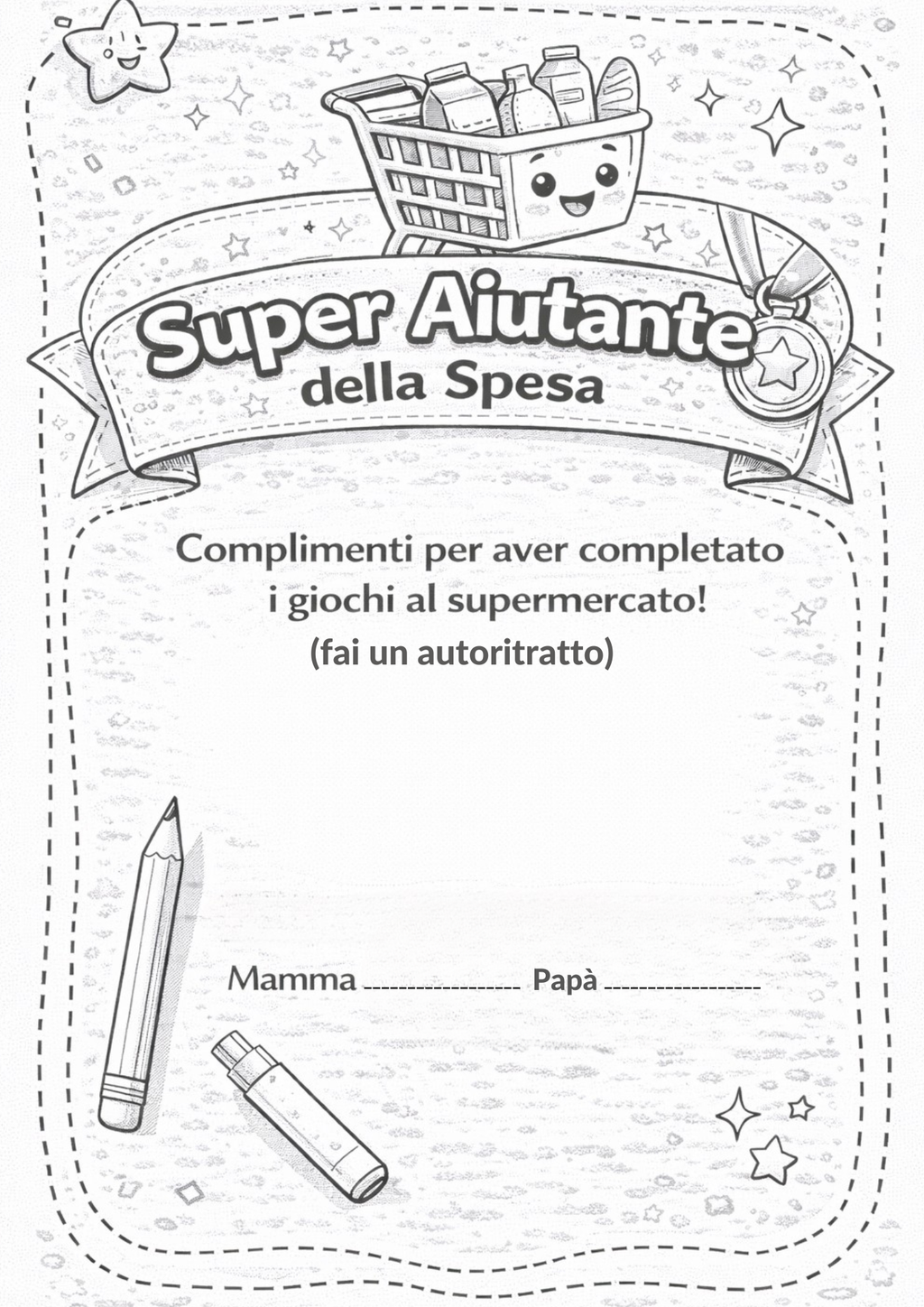 GIOCHI DA FARE AL SUPERMERCATO - attività per bambini 3-5 anni (PDF stampabile)