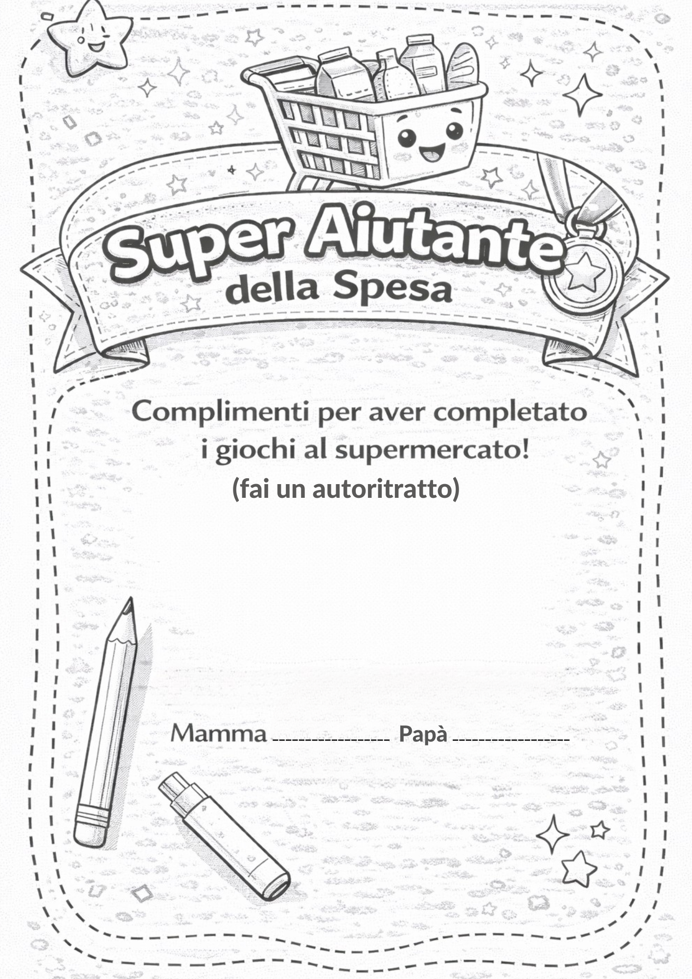 GIOCHI DA FARE AL SUPERMERCATO - attività per bambini 3-5 anni (PDF stampabile)
