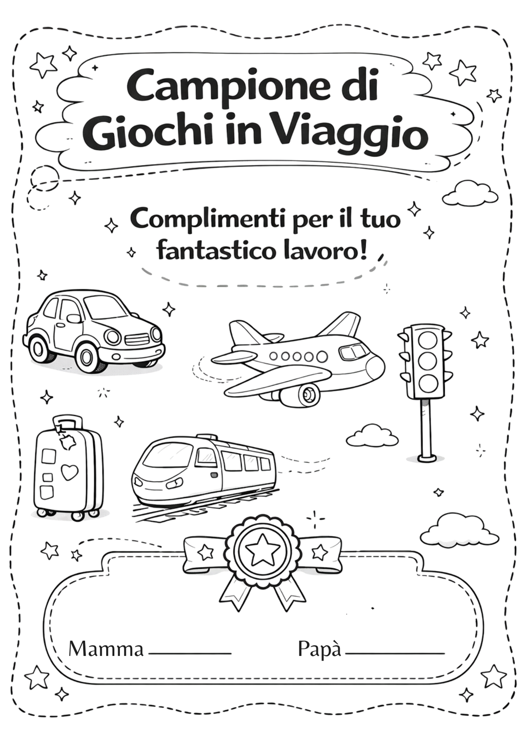 GIOCHI DA FARE IN VIAGGIO - attività per bambini 3-5 anni (PDF stampabile)