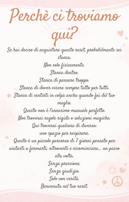 Reset Mamma – 7 giorni per tornare a respirare