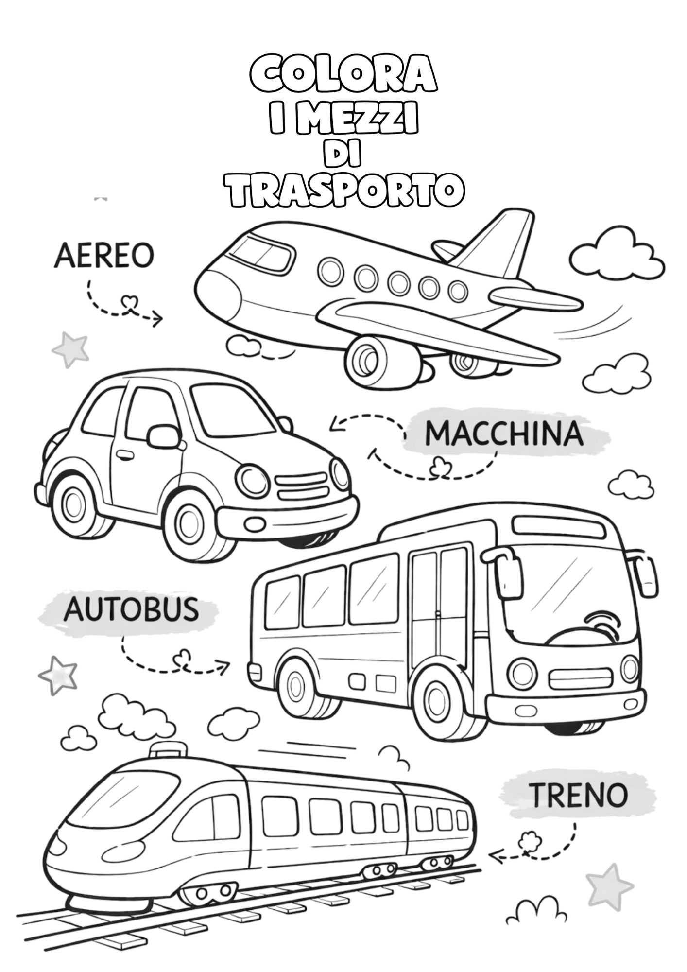 GIOCHI DA FARE IN VIAGGIO - attività per bambini 3-5 anni (PDF stampabile)