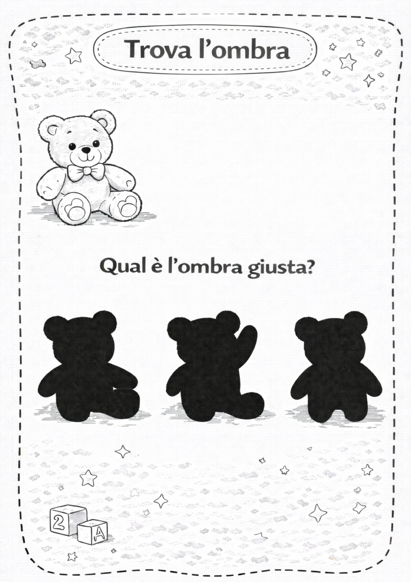 GIOCHI PER BAMBINI IN CASA - attività per bambini 3-5 anni (PDF stampabile)